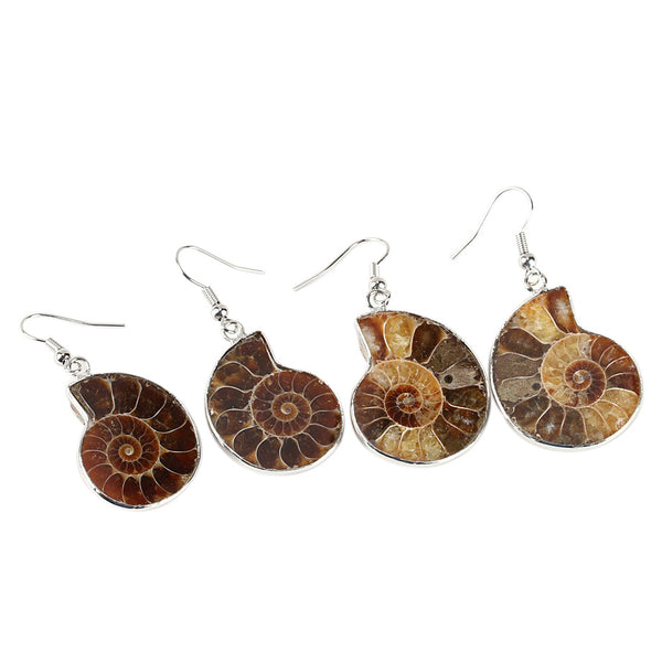 Ammonite Dangle Earrings
