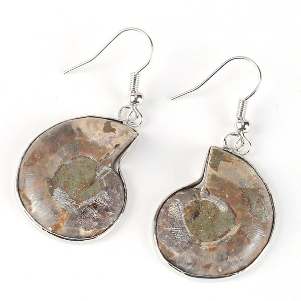 Ammonite Dangle Earrings