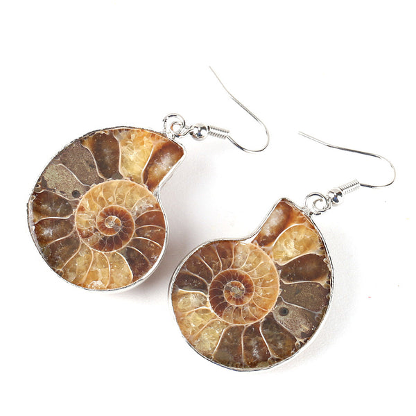 Ammonite Dangle Earrings