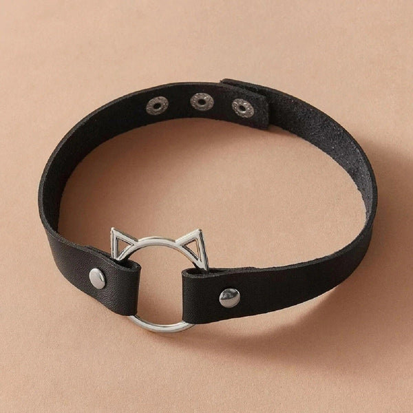 Pussycat Leather Choker