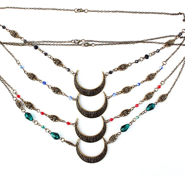 Crescent Moon Forehead Chain