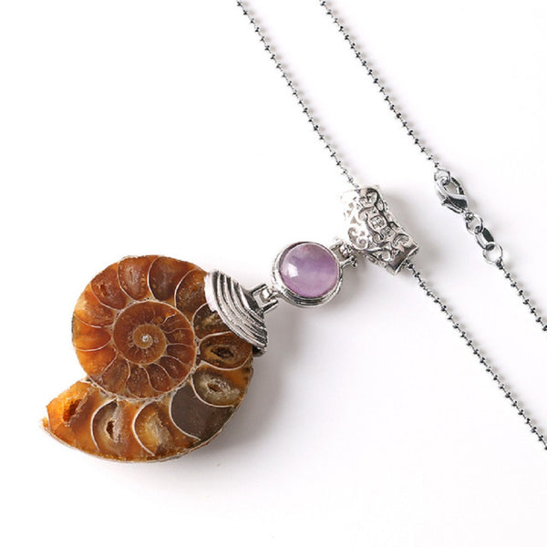 Ammonite Crystal Necklace