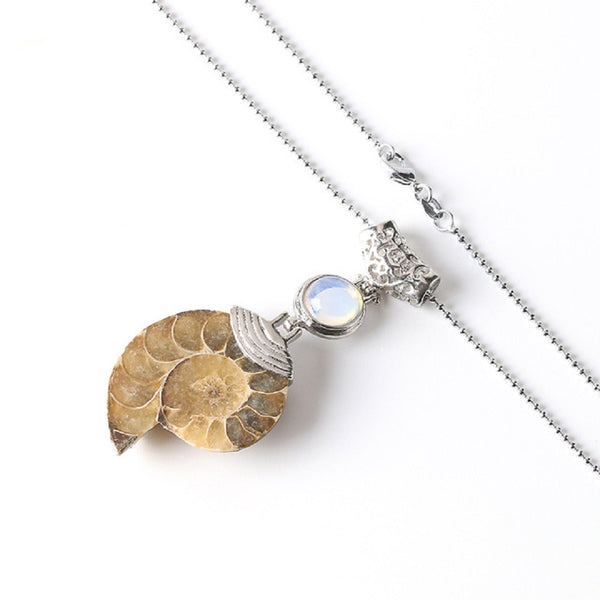 Ammonite Crystal Necklace