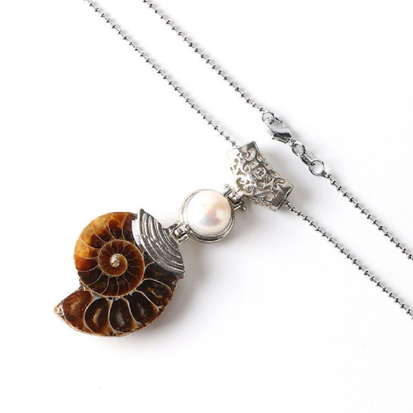 Ammonite Crystal Necklace