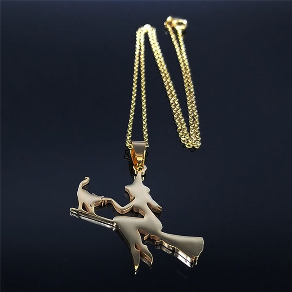 Flying Witch Necklace