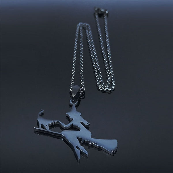 Flying Witch Necklace