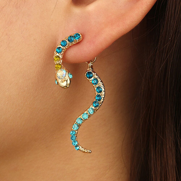 Emerald Snake Earrings