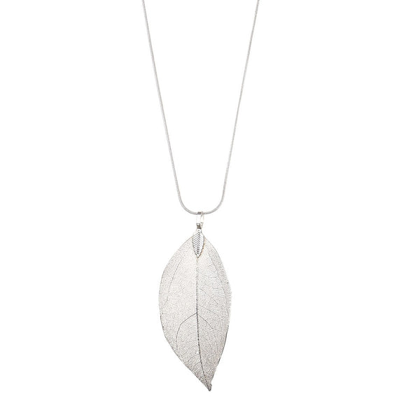 Frosted Leaf Necklace