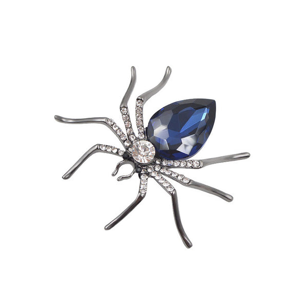 Crystal Spider Brooch