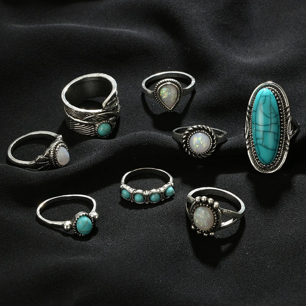 Turquoise Ring Set