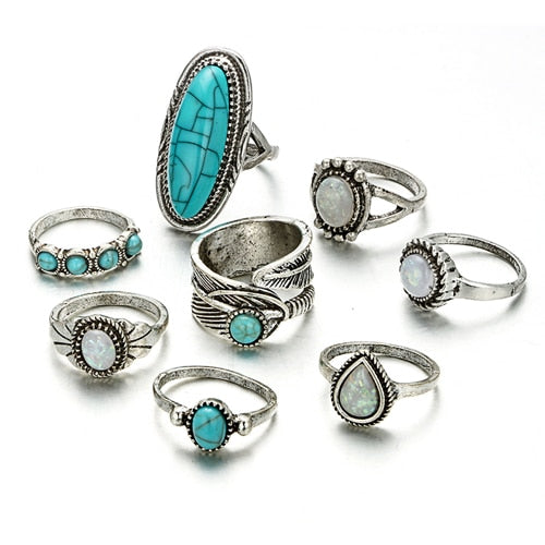 Turquoise Ring Set