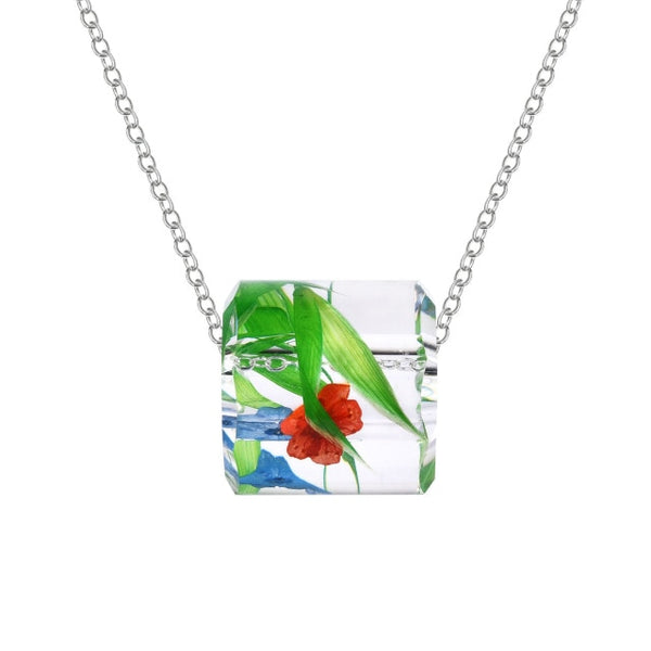 Transparent Flowers Necklace