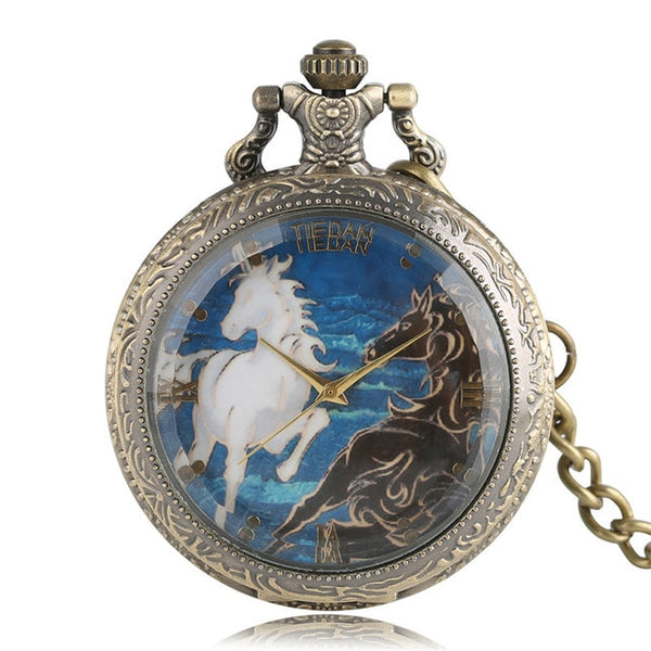 Horse Watch Necklace
