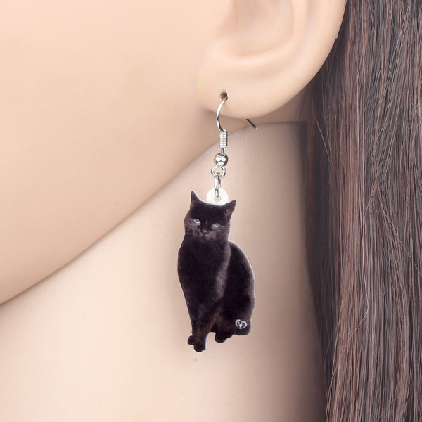 Black Cat Earrings