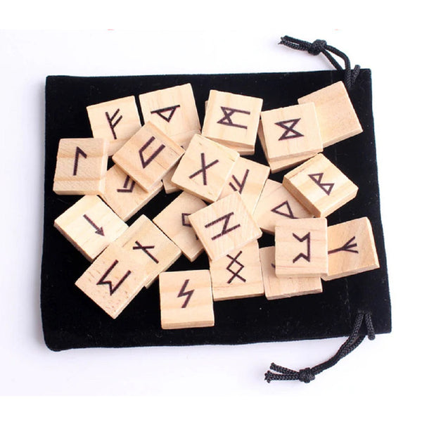 Wooden Runes Bag (25 pcs)