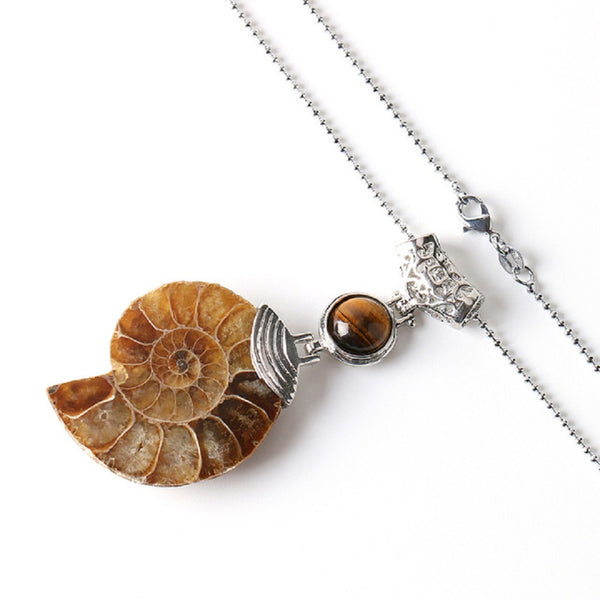Ammonite Crystal Necklace