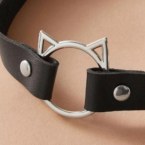 Pussycat Leather Choker