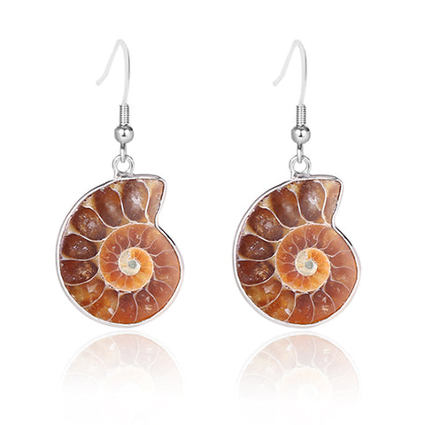 Ammonite Dangle Earrings