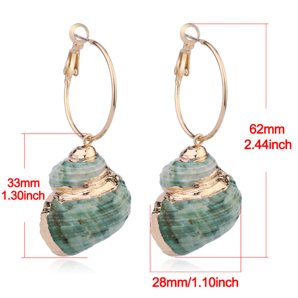Emerald Snail Earrings