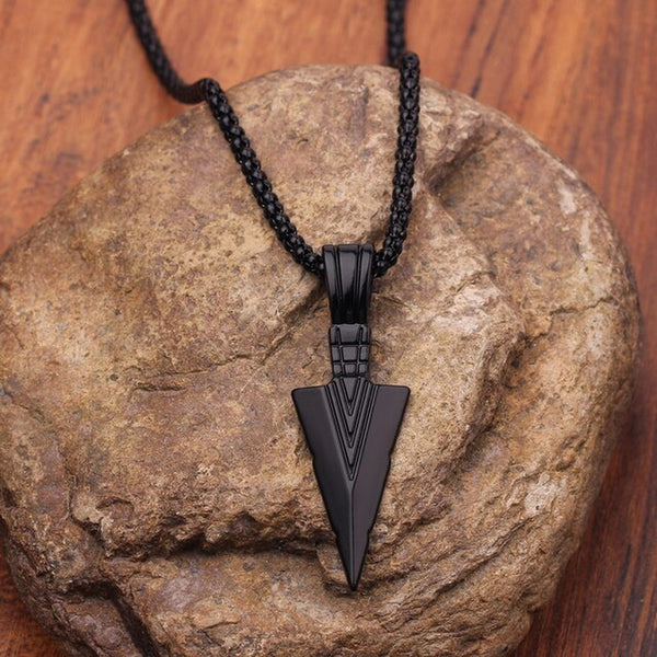 Black Arrowhead Necklace