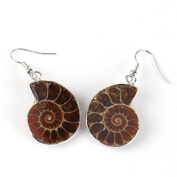Ammonite Dangle Earrings