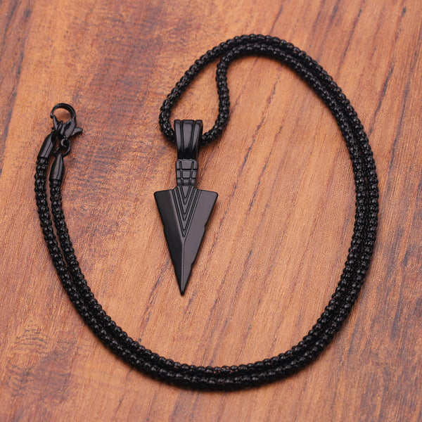 Black Arrowhead Necklace