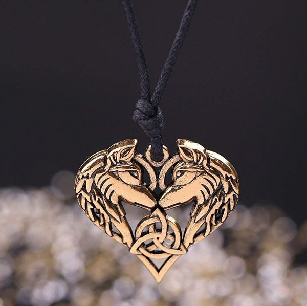 Wolves Heart Necklace