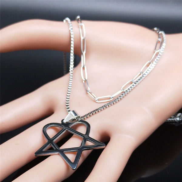 Heartagram Necklace