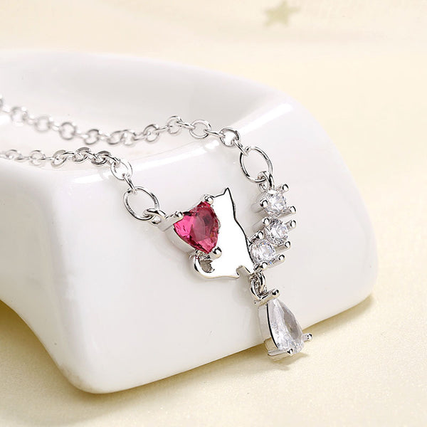 A Cat's Heart Necklace