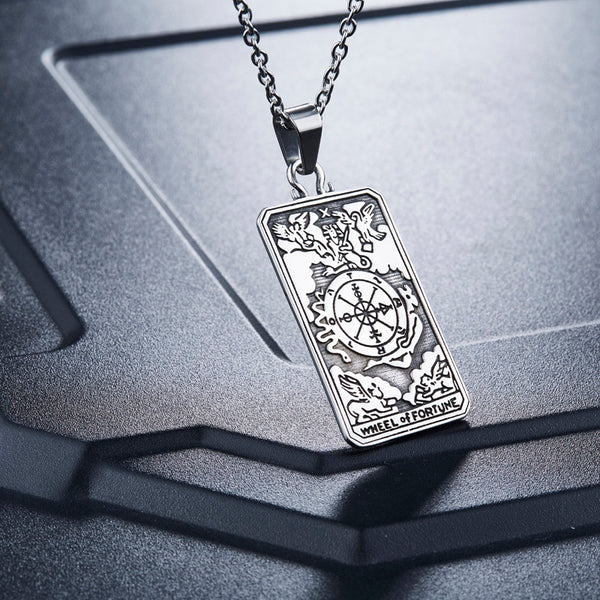 Wheel Of Fortune Tarot Card Necklace