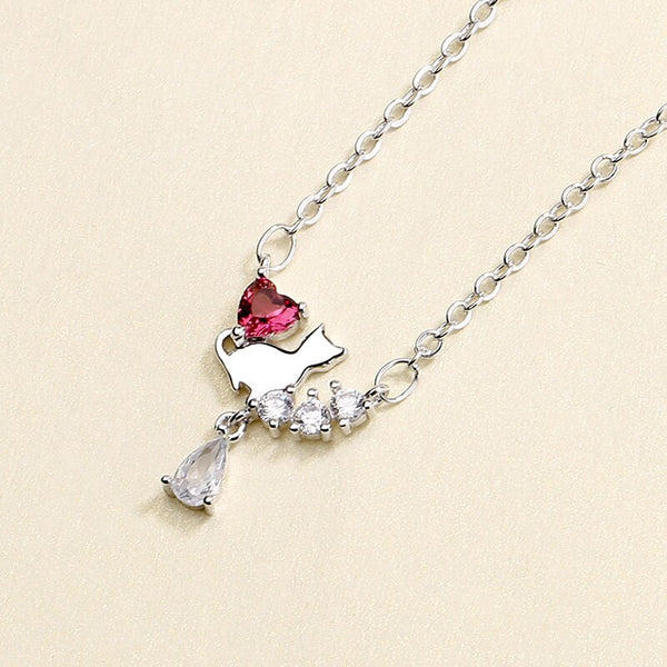 A Cat's Heart Necklace