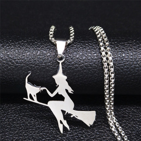 Flying Witch Necklace