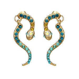 Emerald Snake Earrings