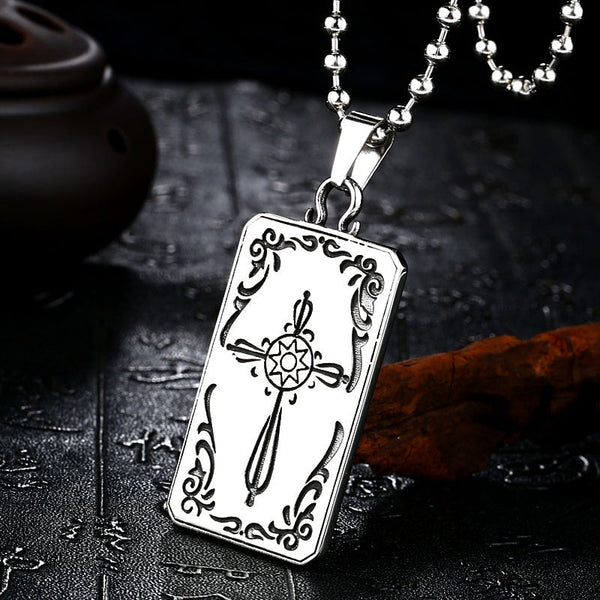 Wheel Of Fortune Tarot Card Necklace