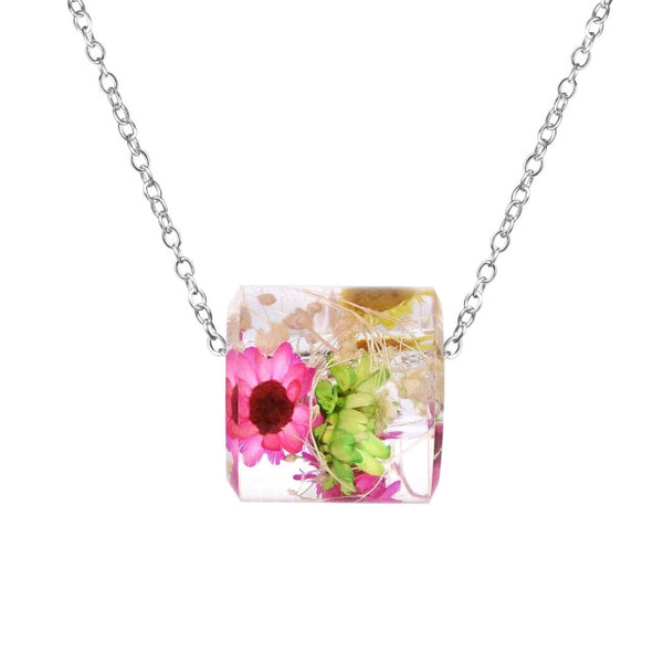 Transparent Flowers Necklace
