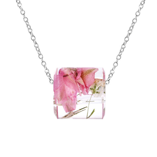 Transparent Flowers Necklace