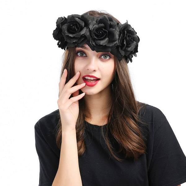 Black Roses Headband