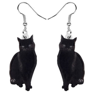 Black Cat Earrings