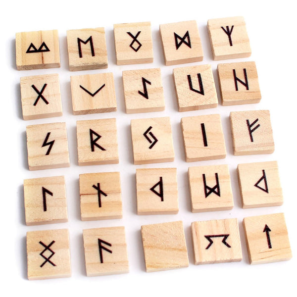 Wooden Runes Bag (25 pcs)